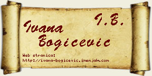 Ivana Bogičević vizit kartica